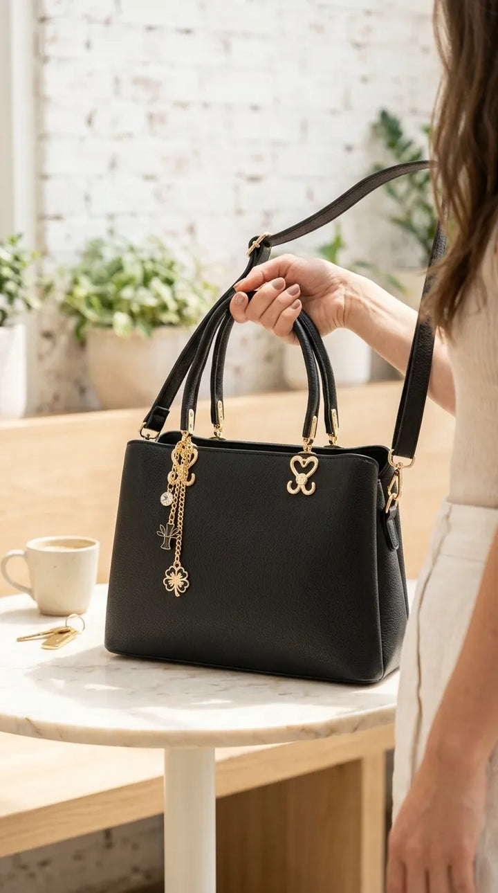Black Formal Hand Bag For Women P36654