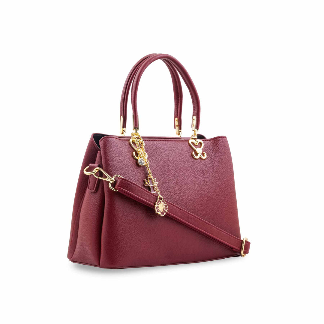 Maroon Formal Hand Bag For Women P36654
