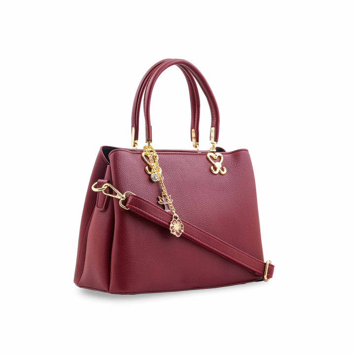 Maroon Formal Hand Bag For Women P36654