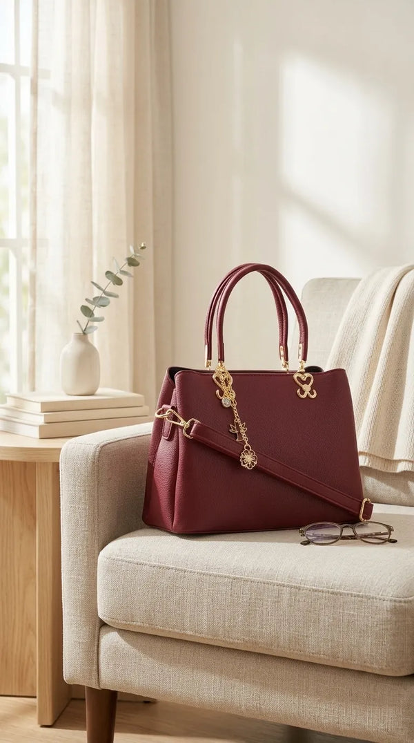 Maroon Formal Hand Bag For Women P36654