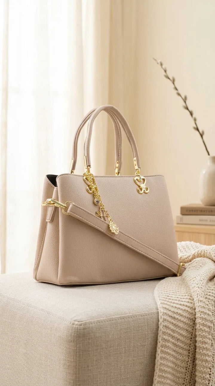 Cream Formal Hand Bag For Women P36654
