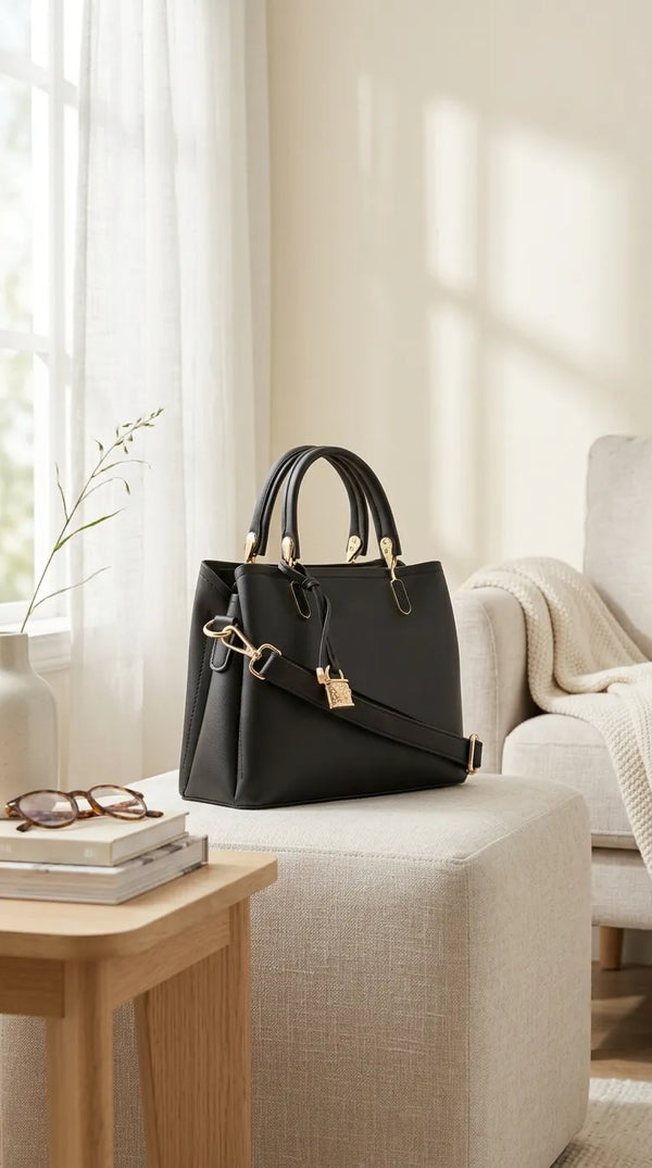 Black Formal Hand Bag For Women P36655