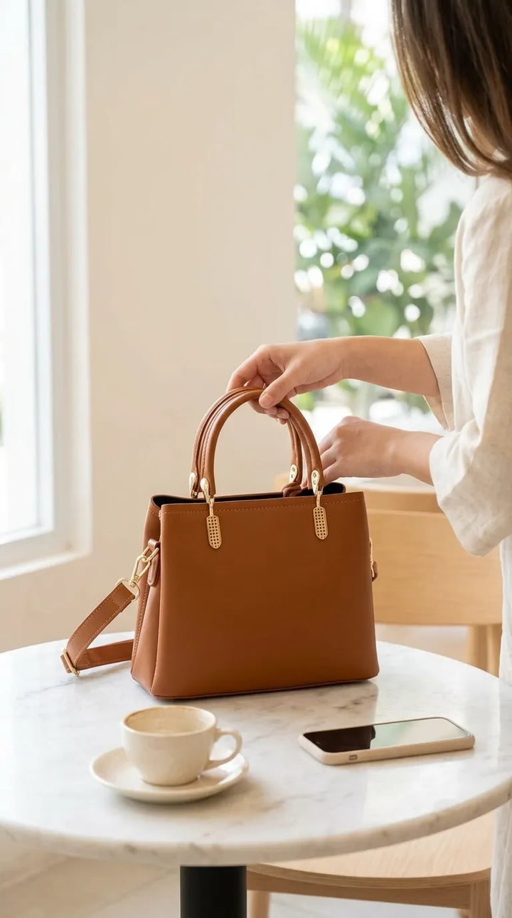 Mustard Formal Hand Bag For Women P36655