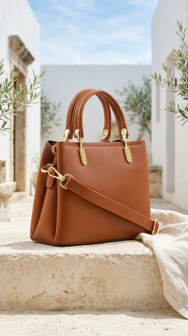Mustard Formal Hand Bag For Women P36655