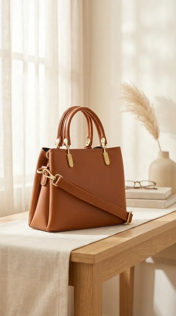 Mustard Formal Hand Bag For Women P36655