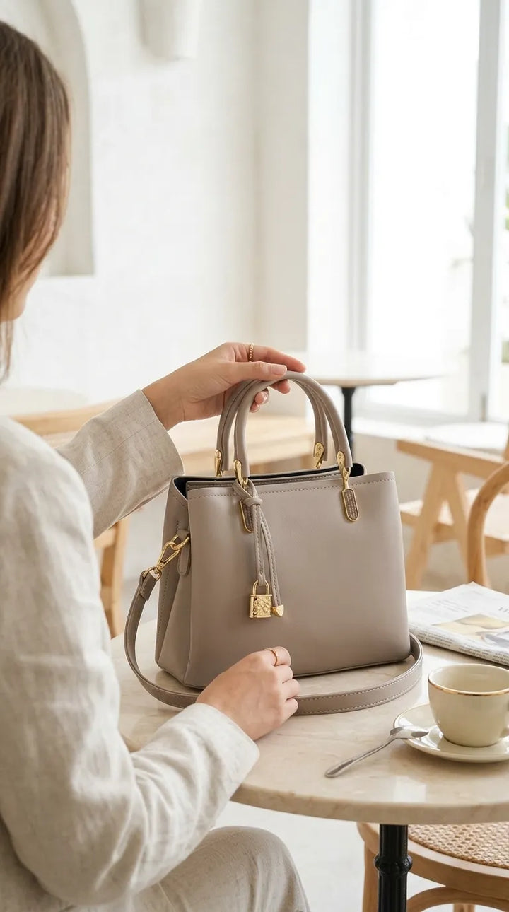 Grey Formal Hand Bag For Women P36655