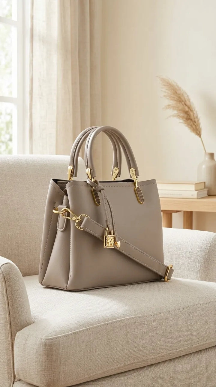 Grey Formal Hand Bag For Women P36655