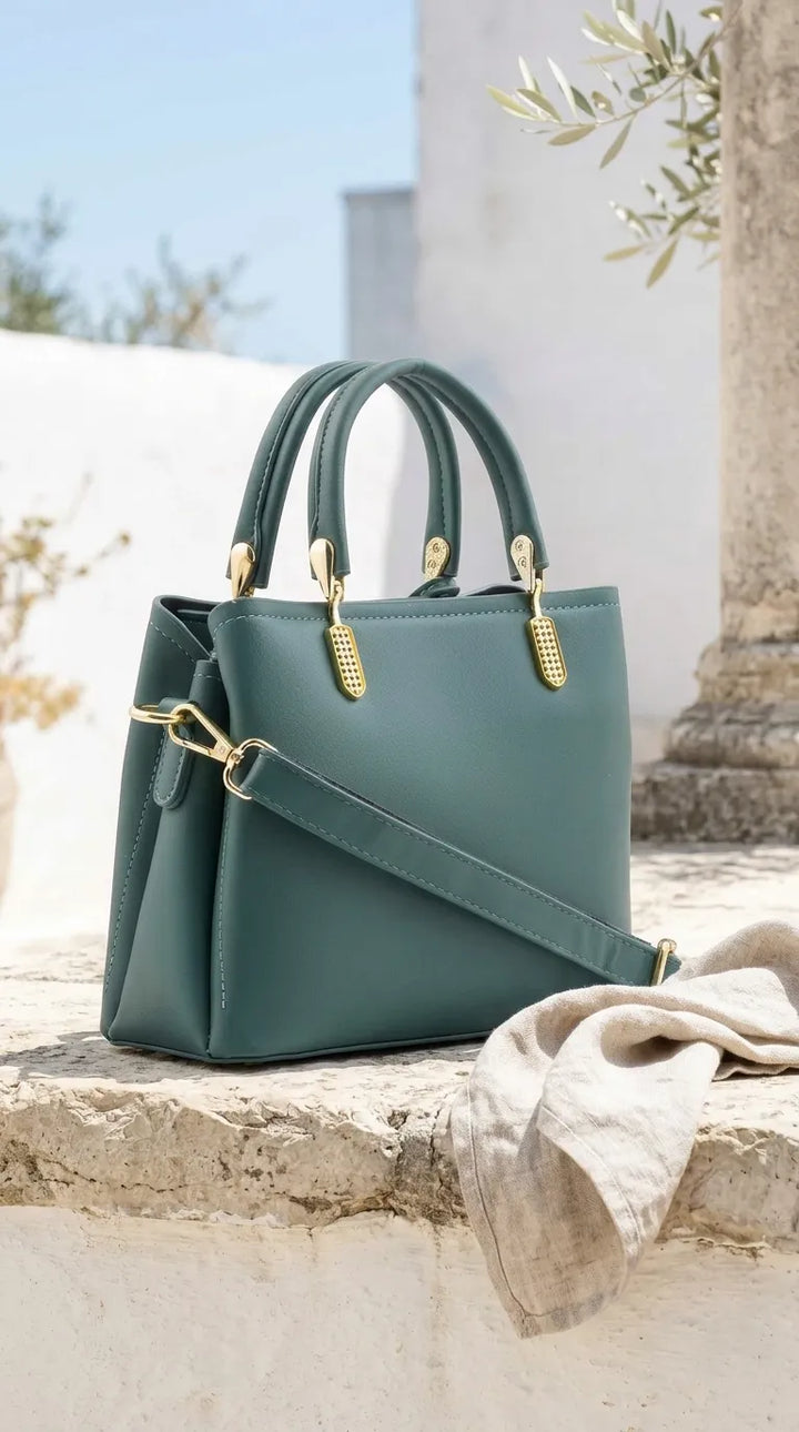 Green Formal Hand Bag For Women P36655