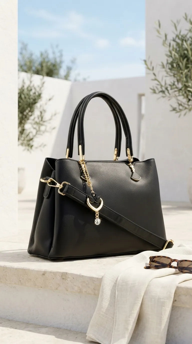 Black Formal Hand Bag For Women P36656