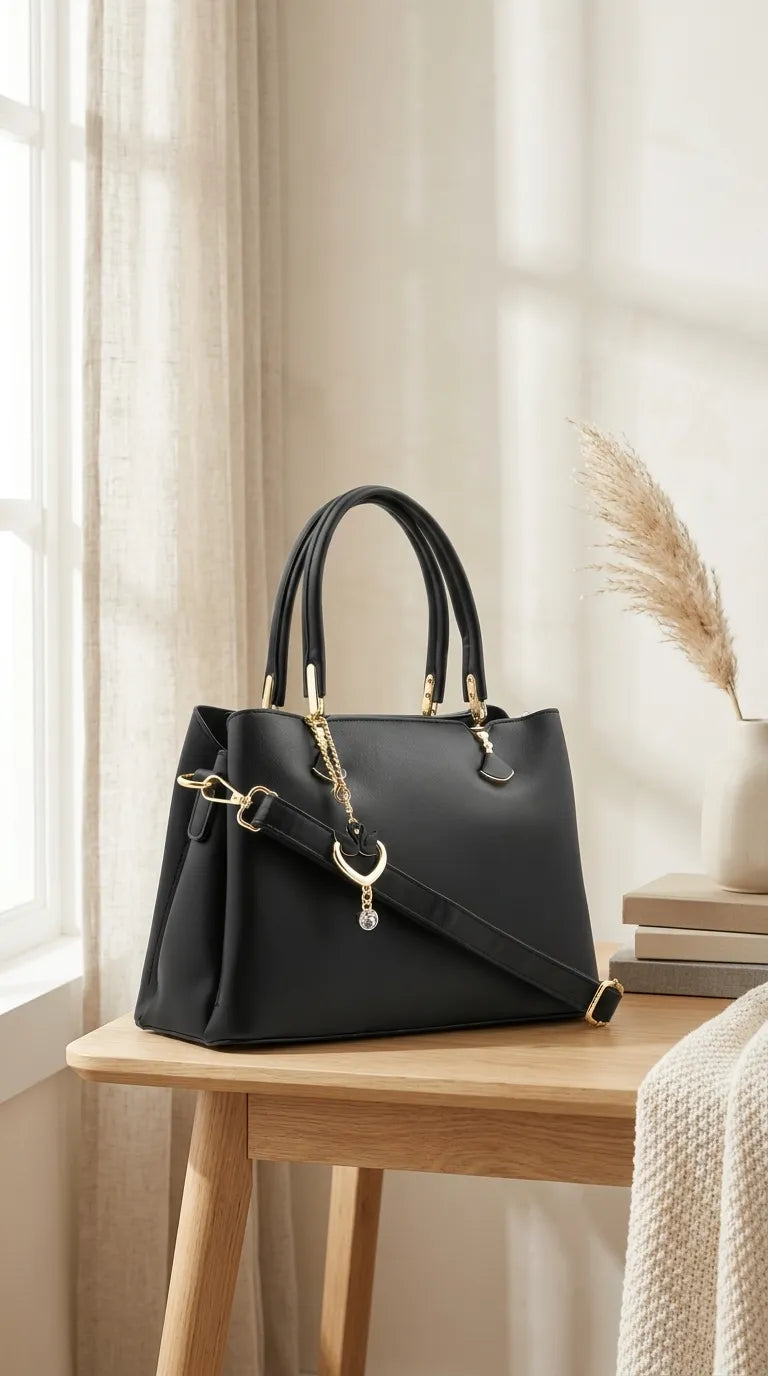 Black Formal Hand Bag For Women P36656