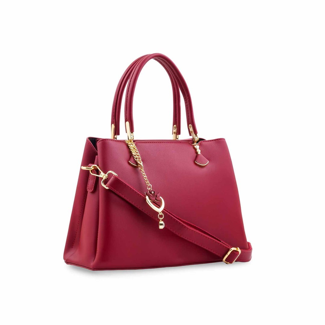 Maroon Formal Hand Bag For Women P36656