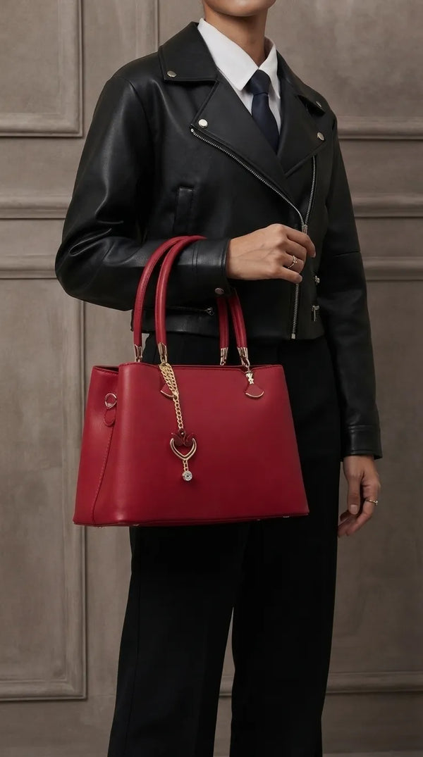 Maroon Formal Hand Bag For Women P36656