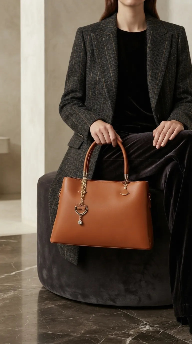 Mustard Formal Hand Bag For Women P36656