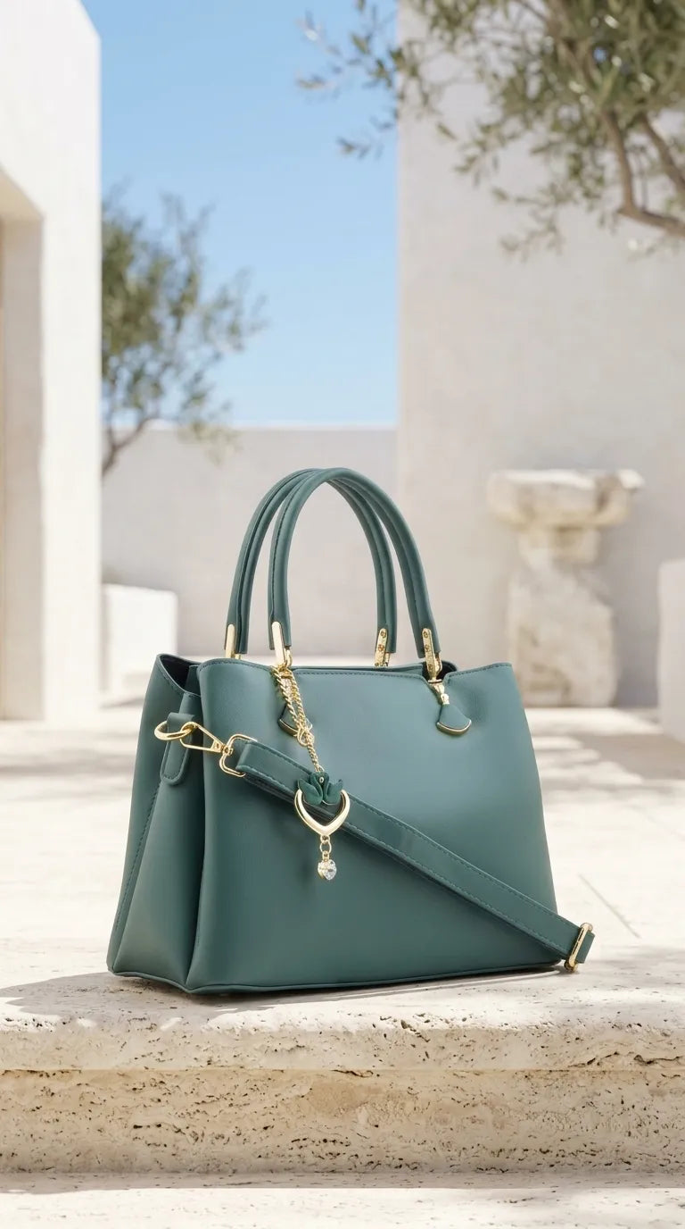 Seagreen Formal Hand Bag For Women P36656