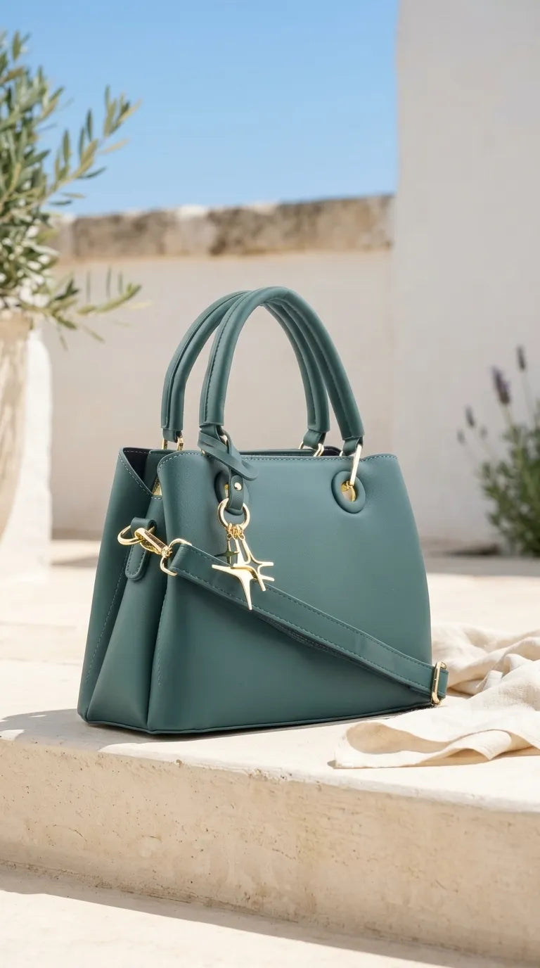 Green Formal Hand Bag For Women P36657