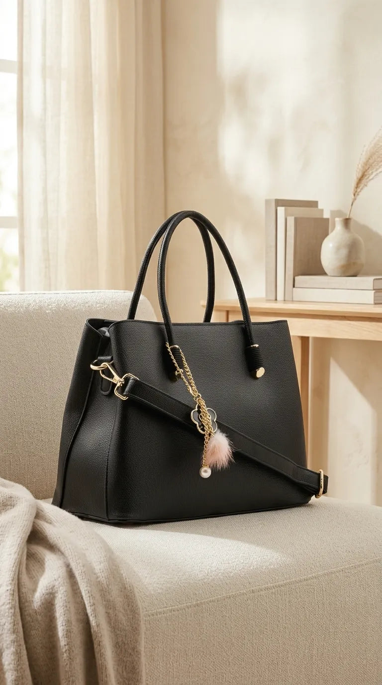 Black Formal Hand Bag For Women P36658
