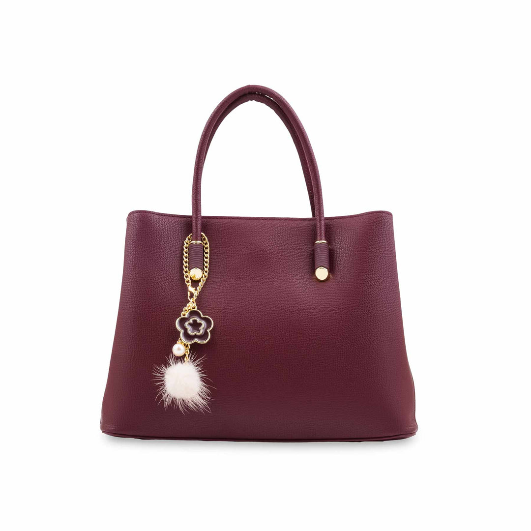 Maroon Formal Hand Bag For Women P36658