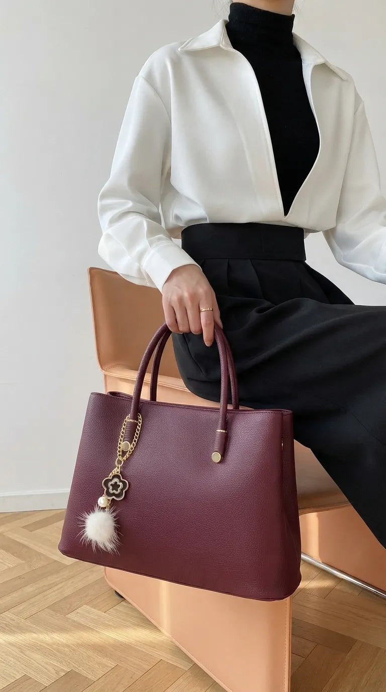 Maroon Formal Hand Bag For Women P36658
