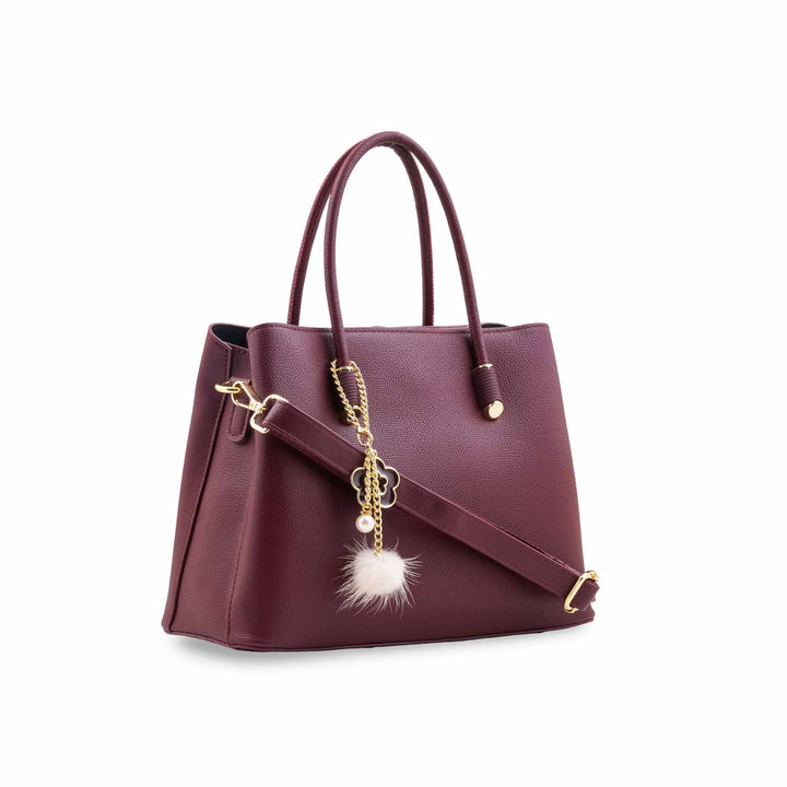 Maroon Formal Hand Bag For Women P36658