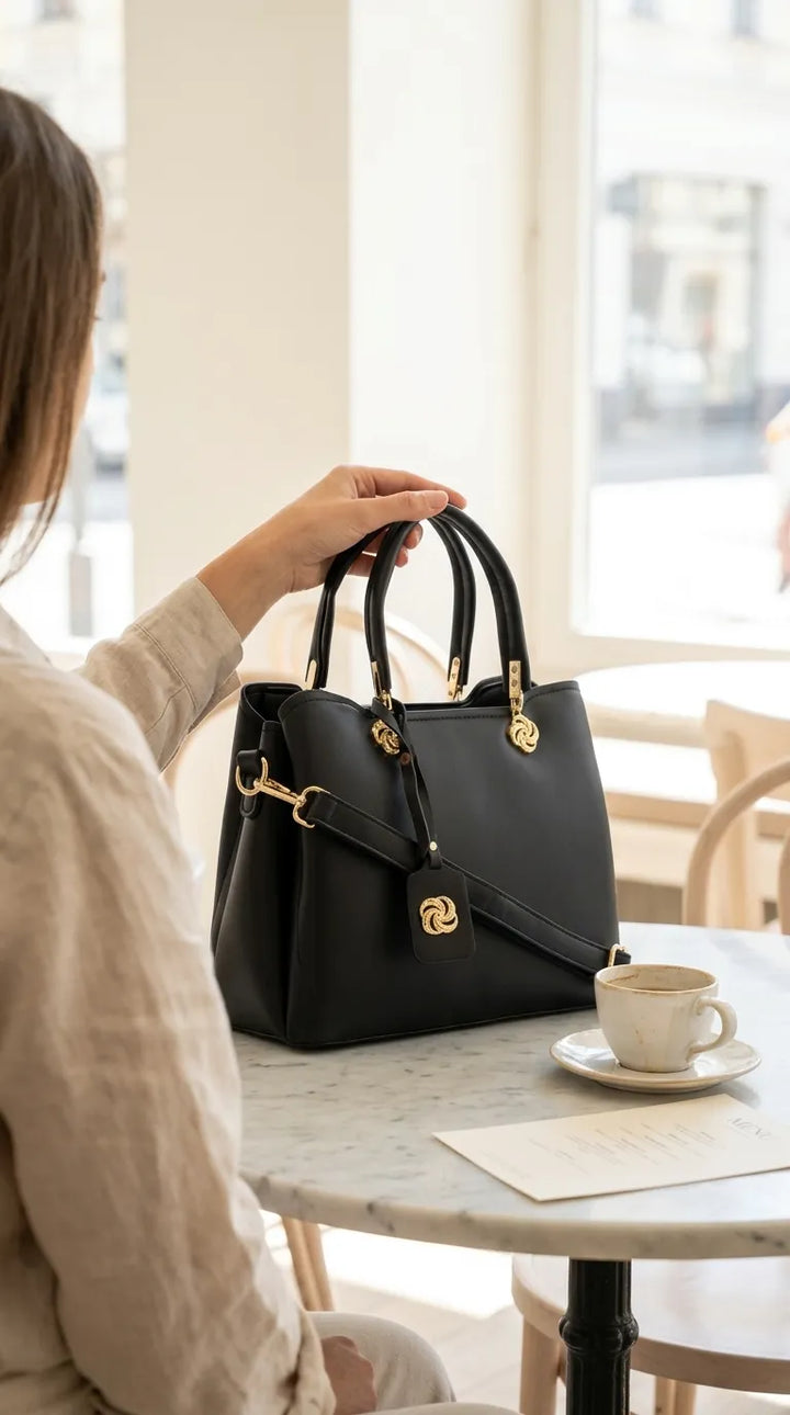 Black Formal Hand Bag For Women P36660