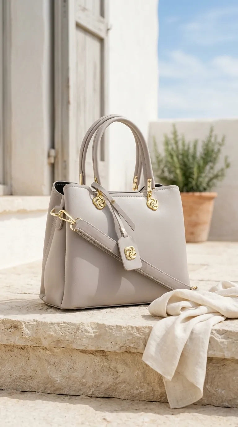 Grey Formal Hand Bag For Women P36660
