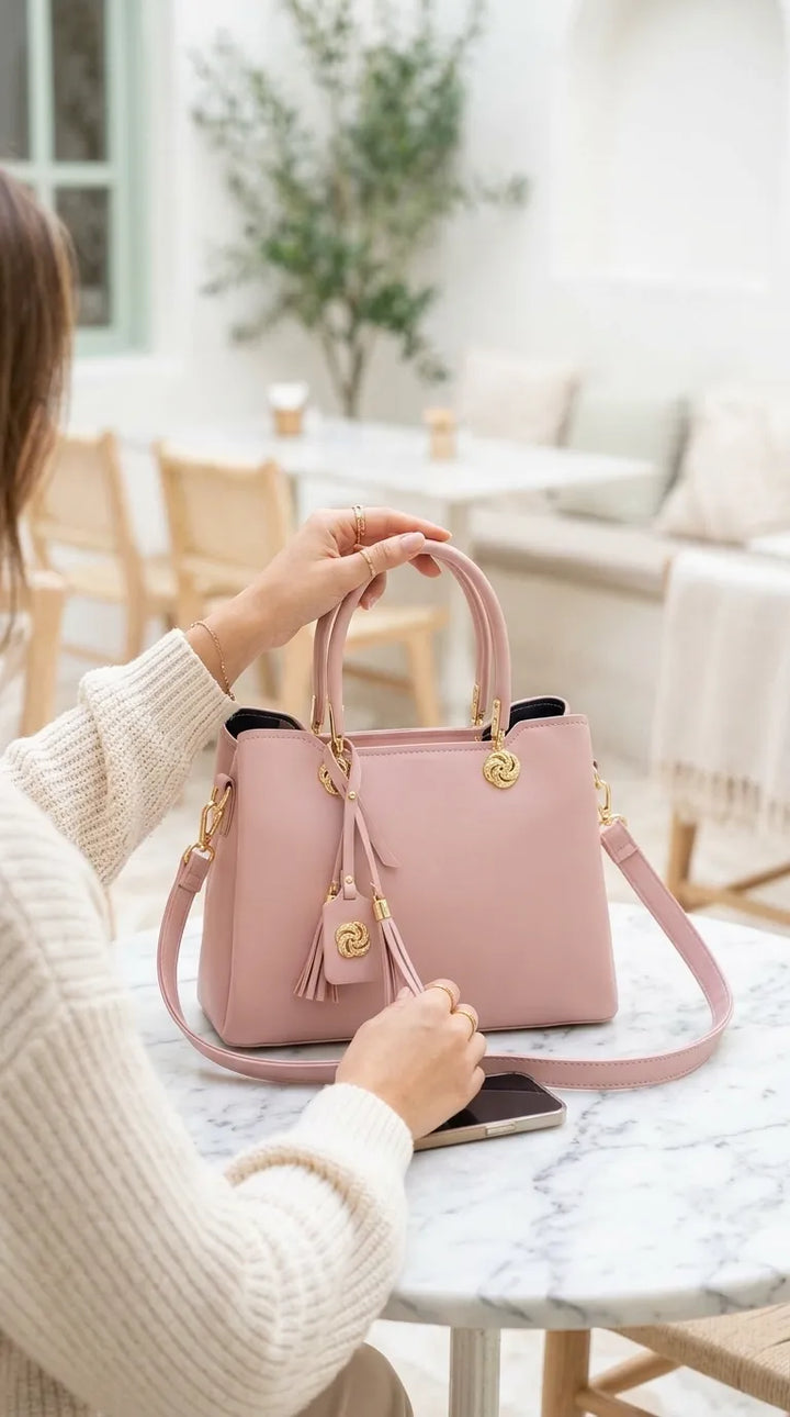 Pink Formal Hand Bag For Women P36660