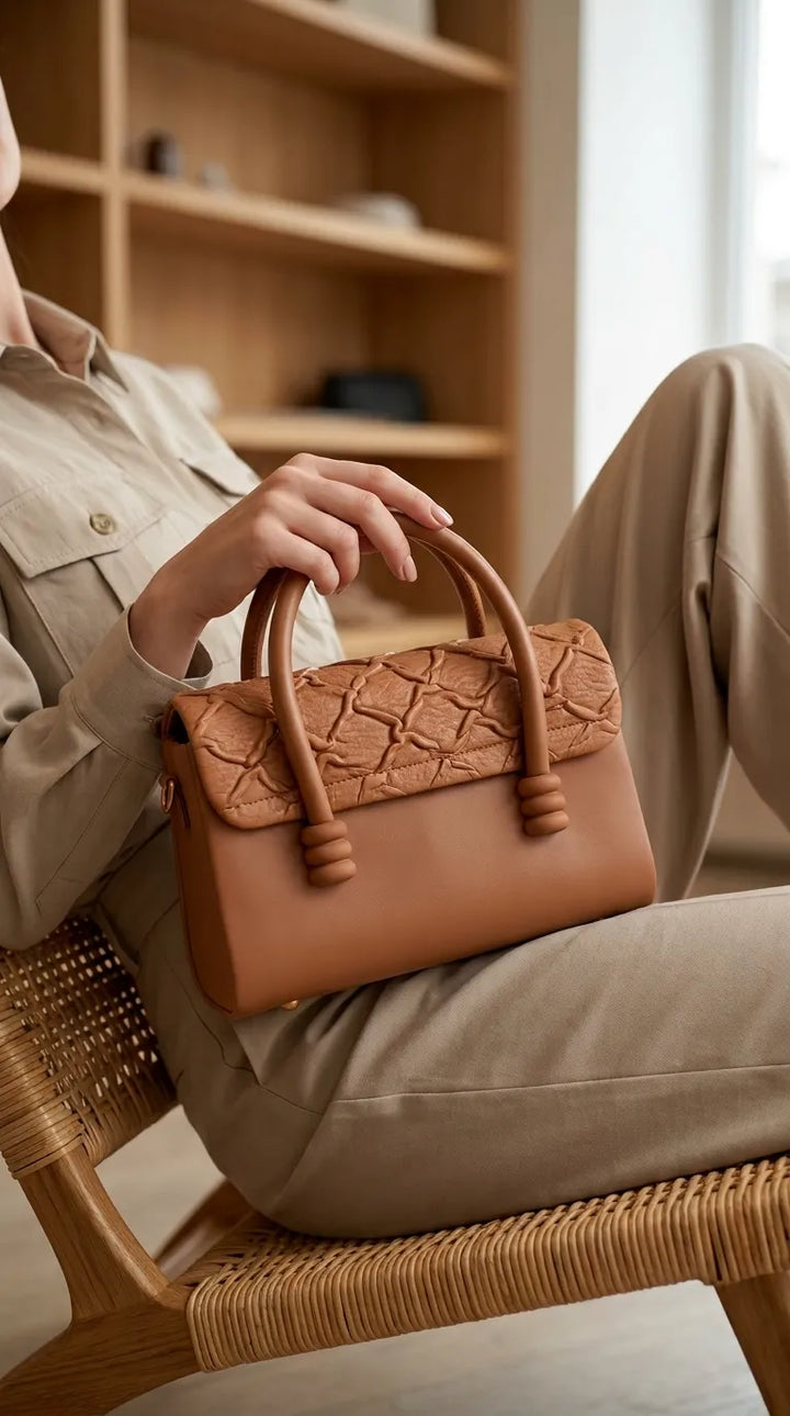 Mustard Formal Hand Bag For Women P36663