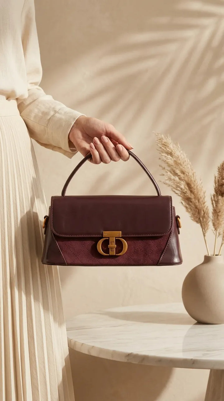 Maroon Formal Shoulder Bag For Women P36664