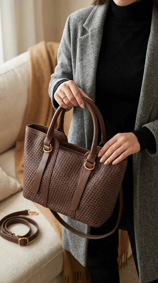 Brown Formal Shoulder Bag For Women P36665