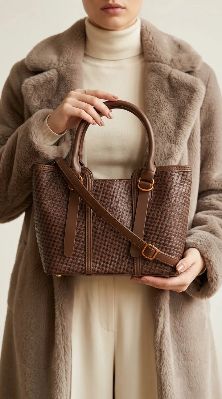 Brown Formal Shoulder Bag For Women P36665