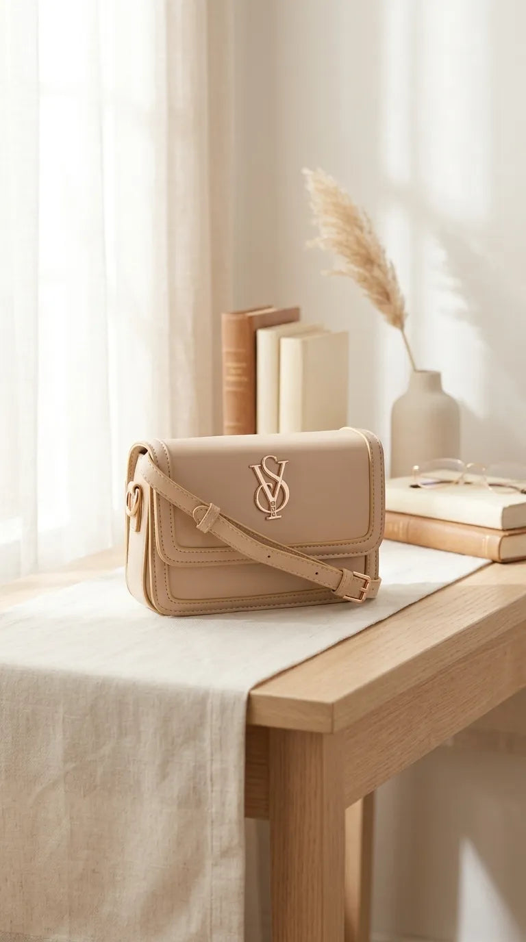 Cream Formal Shoulder Bag For Ladies P36669