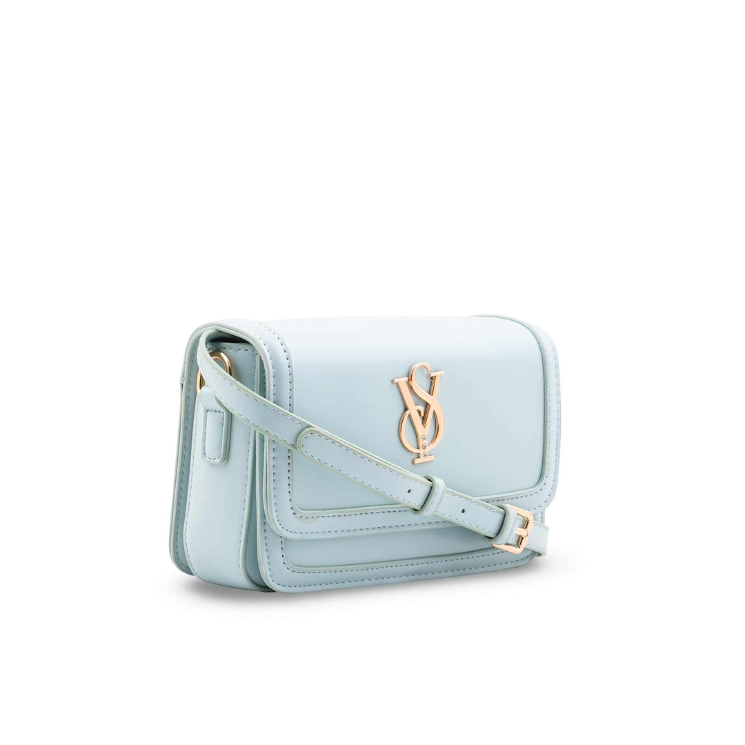 Sky Blue Formal Shoulder Bag For Ladies P36669