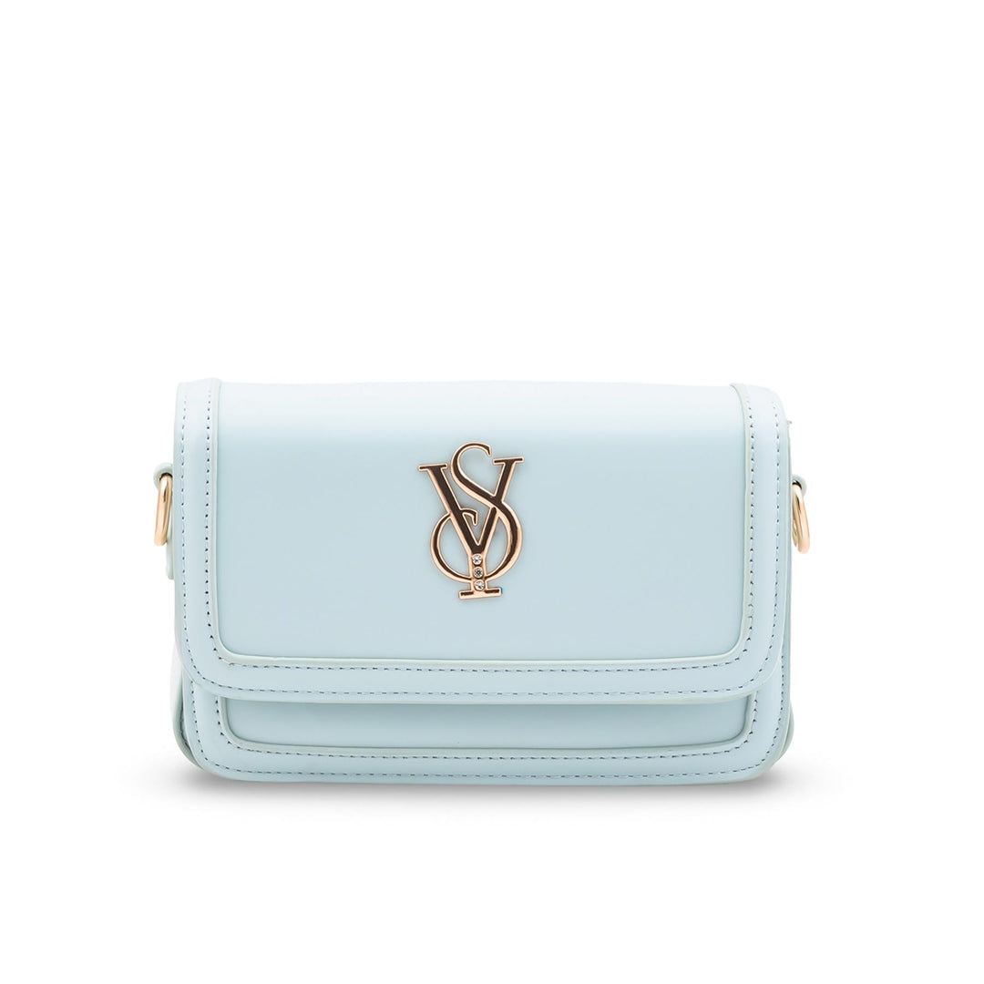 Sky Blue Formal Shoulder Bag For Ladies P36669