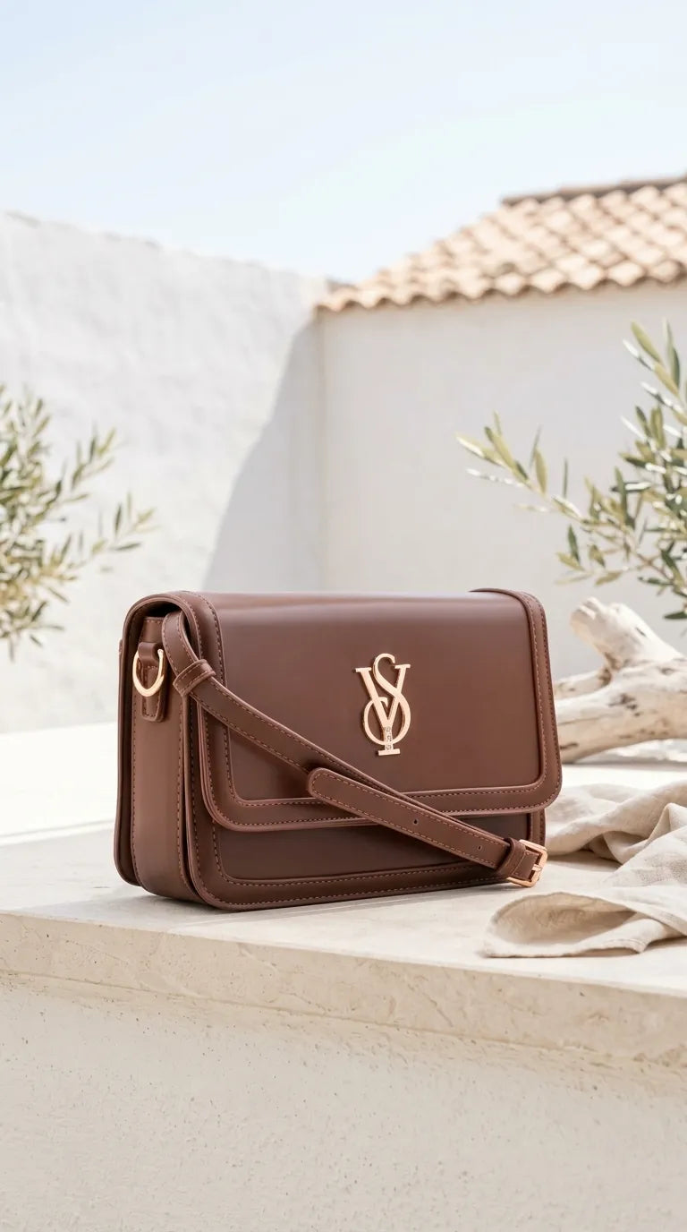 Brown Formal Shoulder Bag For Ladies P36670