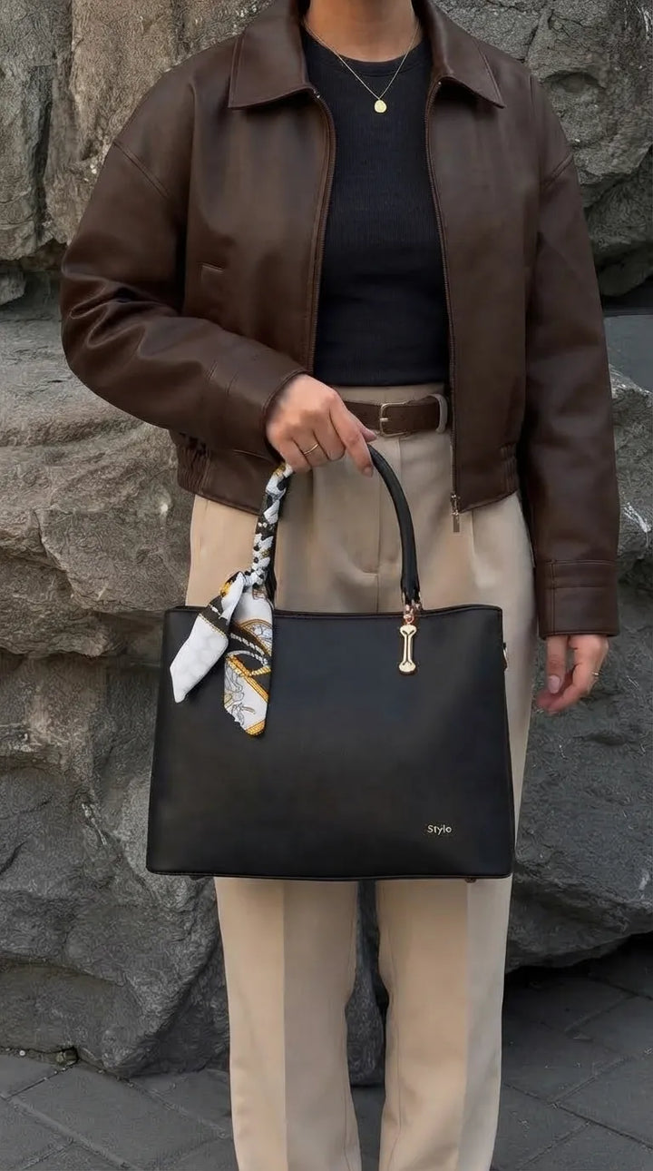 Black Formal Hand Bag For Women P36673