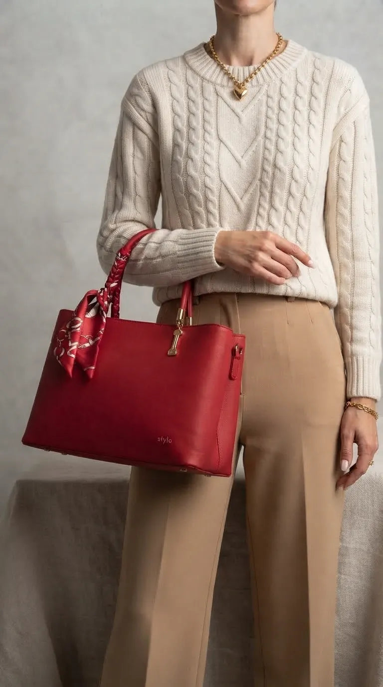 Maroon Formal Hand Bag For Women P36673