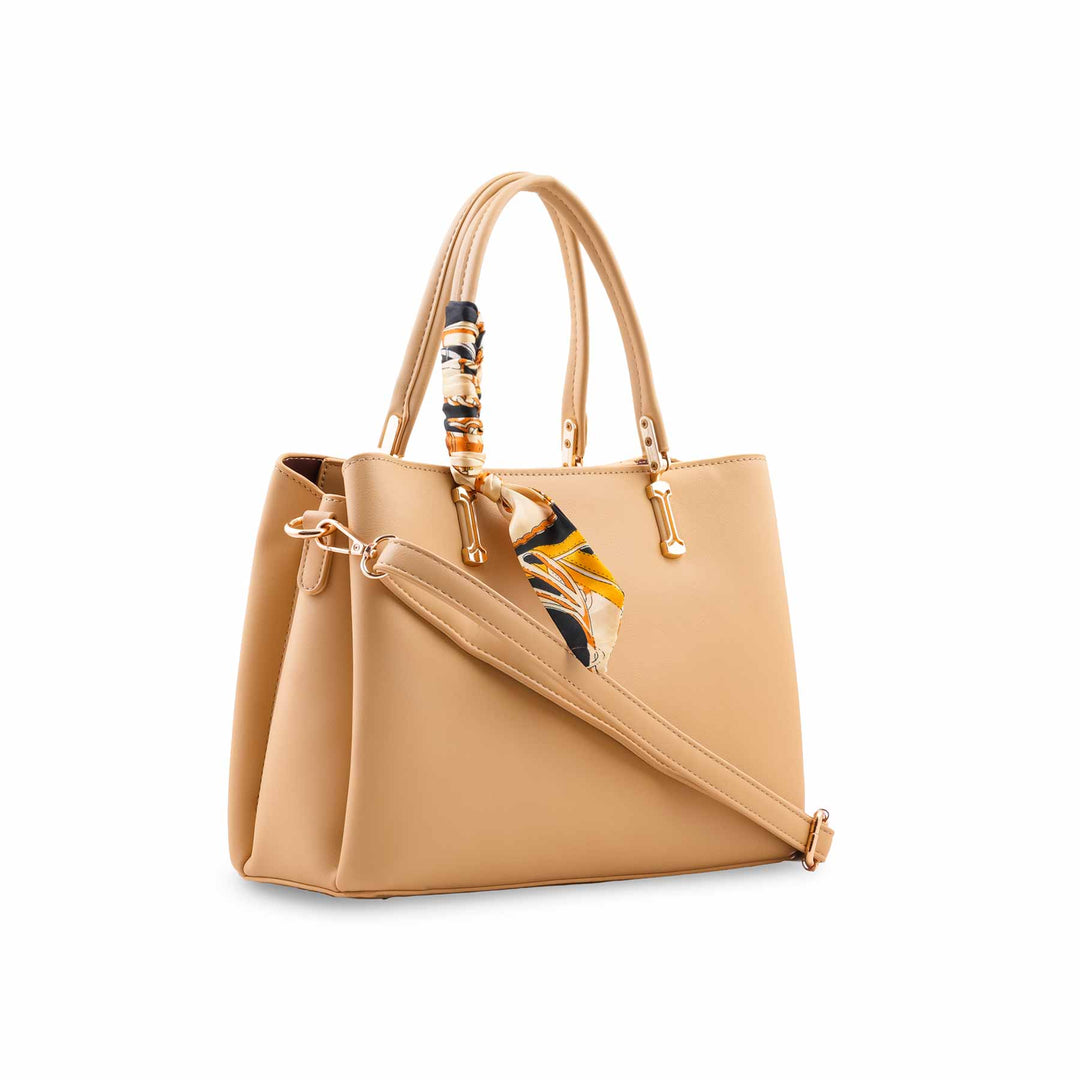 Beige Formal Hand Bag For Women P36673