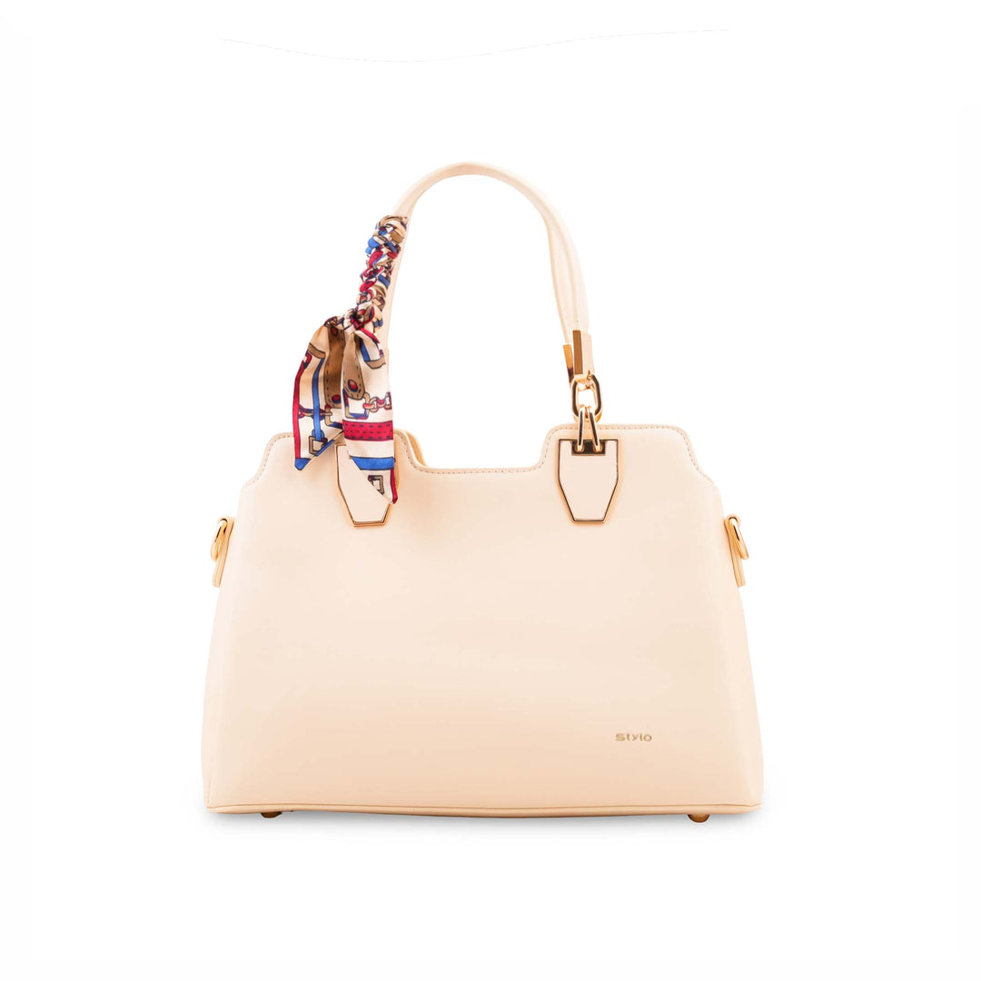 Cream Formal Hand Bag For Women P36674