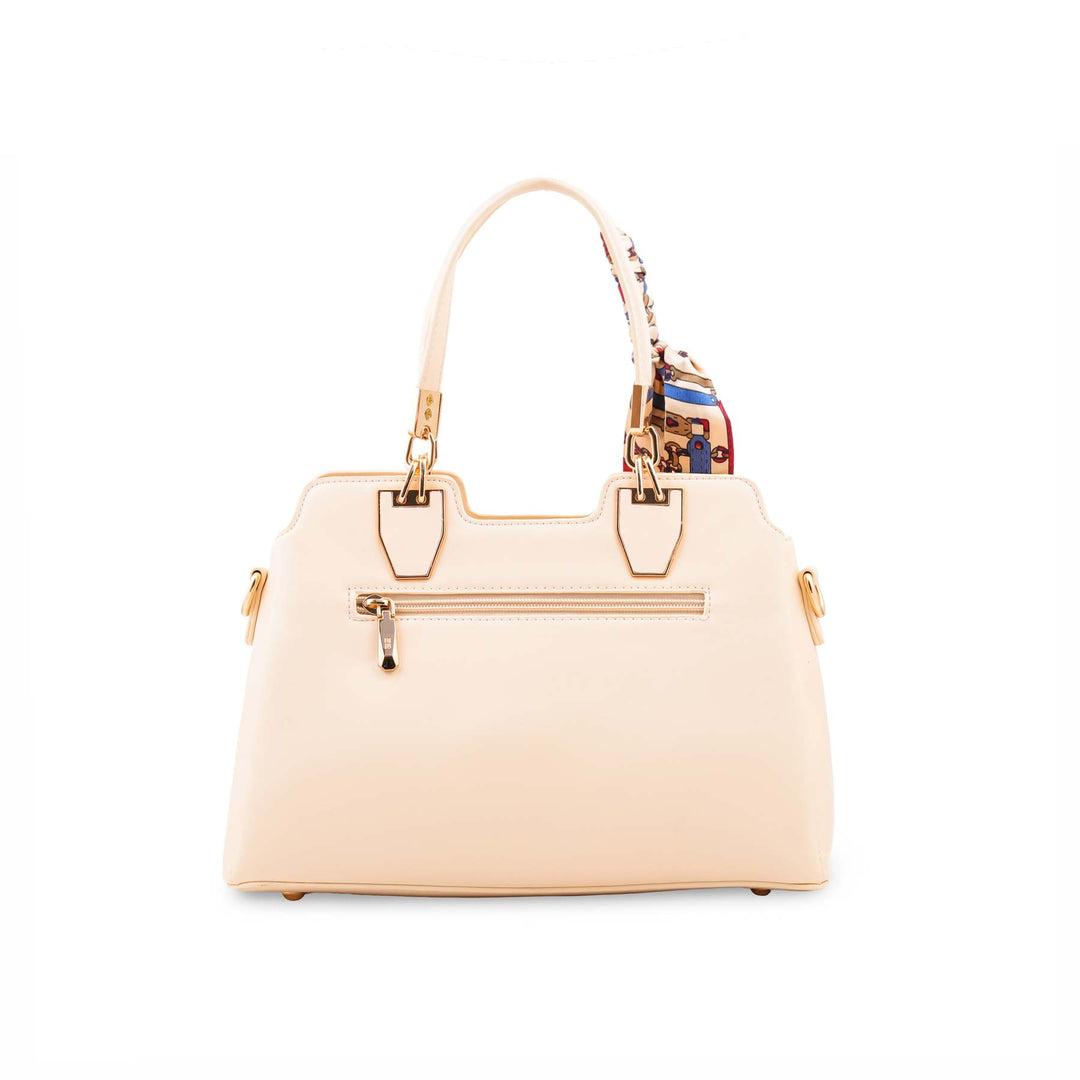 Cream Formal Hand Bag For Women P36674