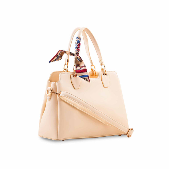 Cream Formal Hand Bag For Women P36674