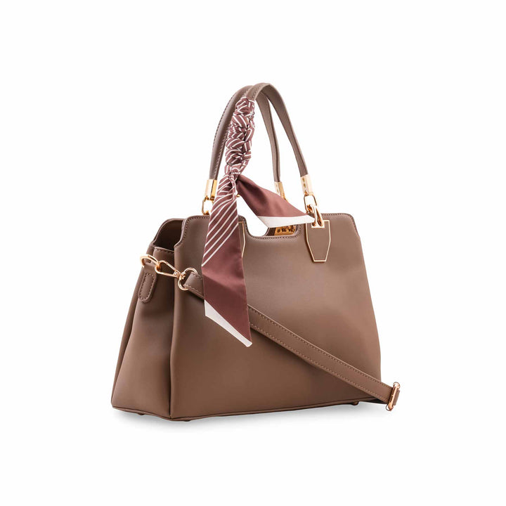 Coffee Formal Hand Bag For Women P36674