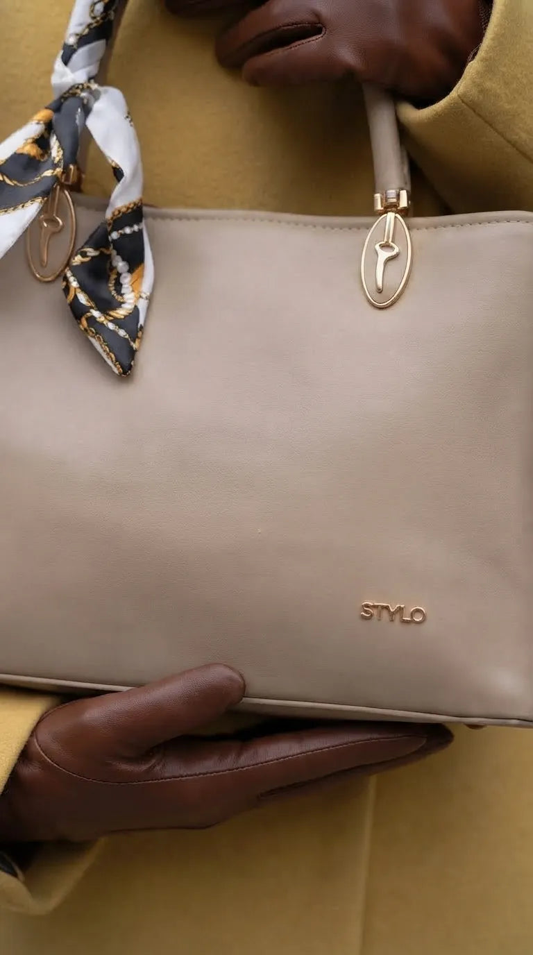 Grey Formal Hand Bag For Women P36675