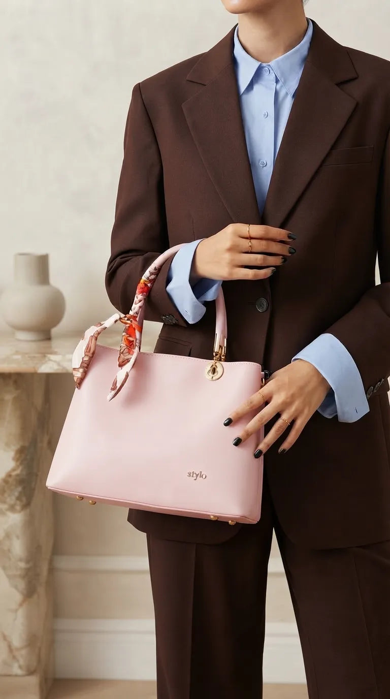 Pink Formal Hand Bag For Women P36676