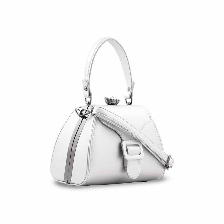 Silver Formal Hand Bag For Women P36678