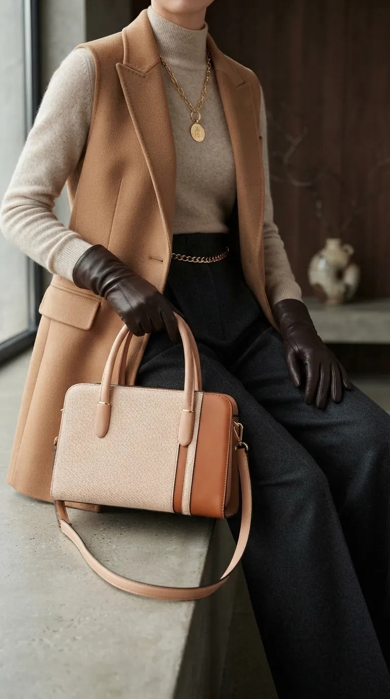 Mustard Formal Hand Bag For Women P36679