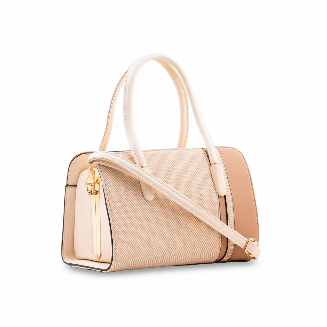 Beige Formal Hand Bag For Women P36679