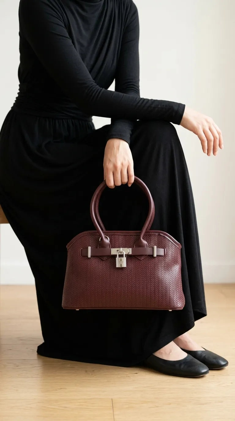 Maroon Formal Hand Bag For Women P36684