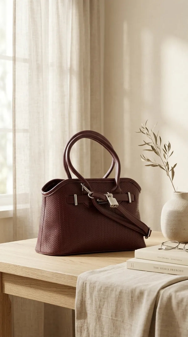 Maroon Formal Hand Bag For Women P36684