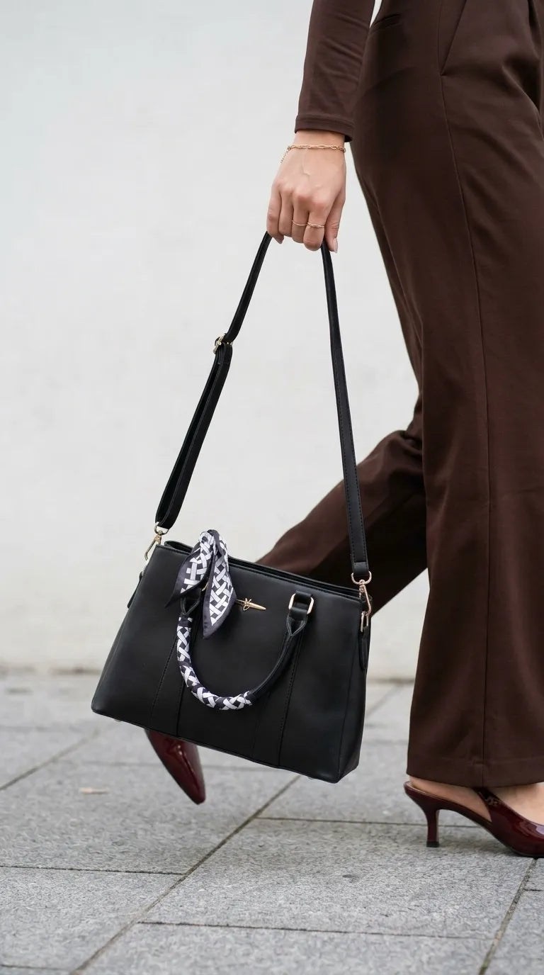 Black Formal Hand Bag For Women P36691