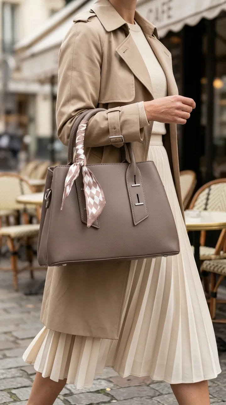 Beige Formal Hand Bag For Women P36692